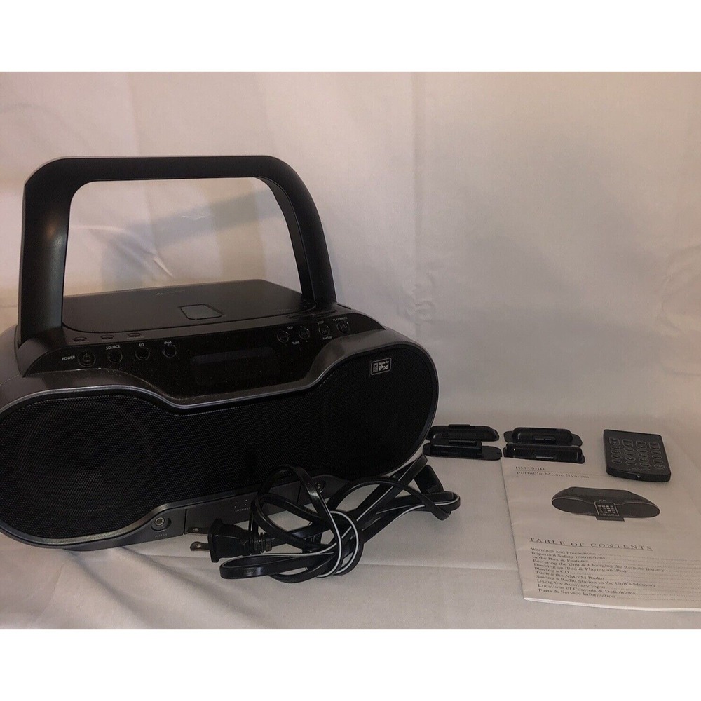 ilive portable music system IB319-IB Docking for iPod Remote CD Player Works